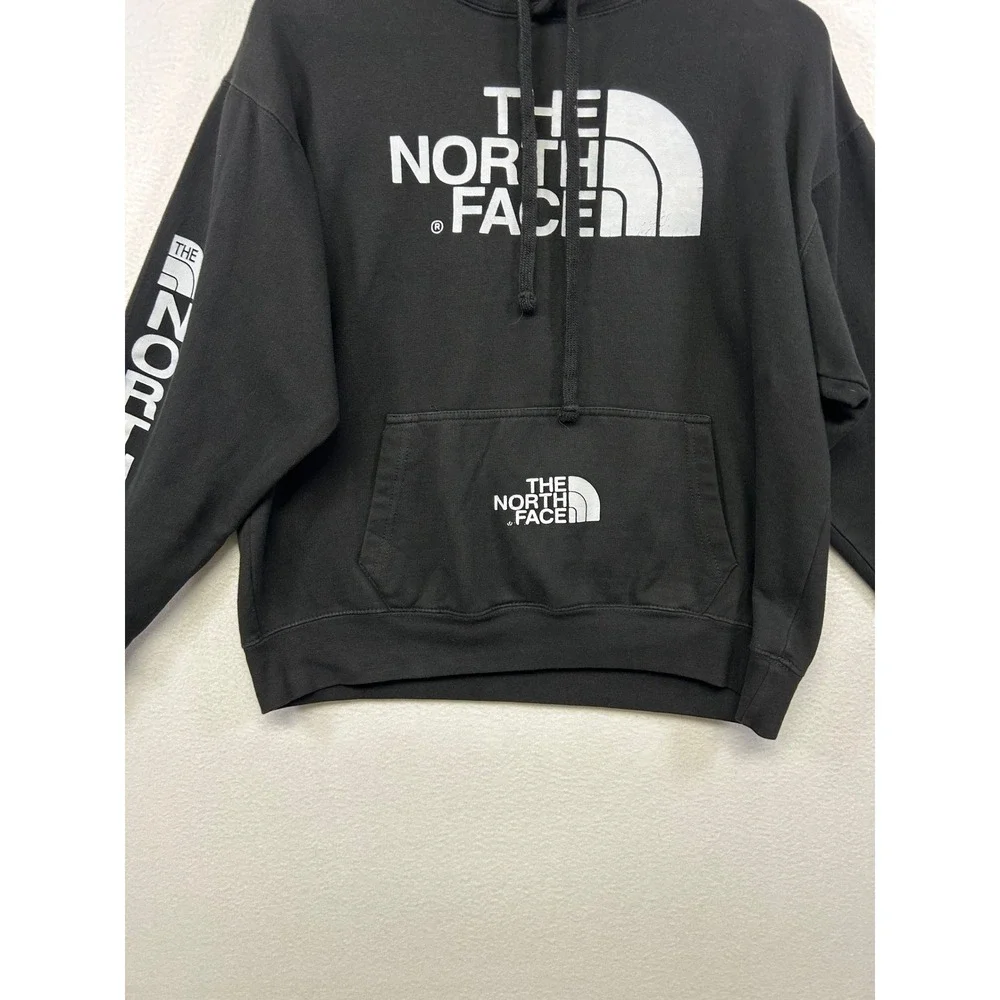 Gorpcore Streetwear The North Face Mens Medium Black Multi Logo Graphic Hoodie
